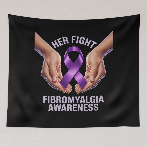 Item preview, Her Fight Is My Fight Purple Ribbon Fibromyalgia Awareness designed and sold by August4Laughs25.