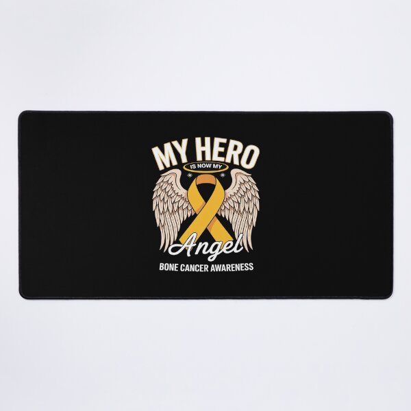 Item preview, Hero is Now My Angel Bone My Cancer Awareness Yellow Ribbon designed and sold by August4Laughs25.