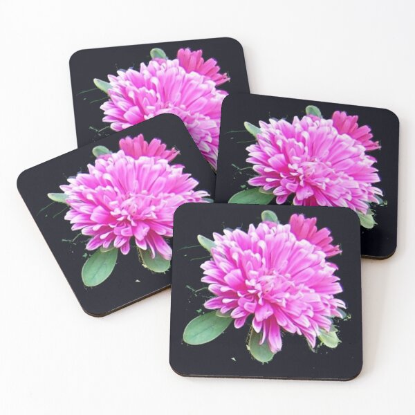 Item preview, Pink Aster Flower on Black designed and sold by DianeBP.