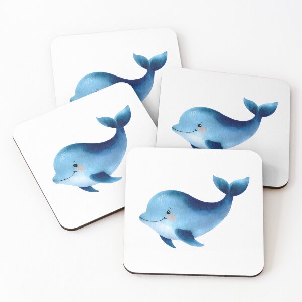 Item preview, Illustration of a beautiful blue whale in watercolor style designed and sold by OlhaBondarenko.