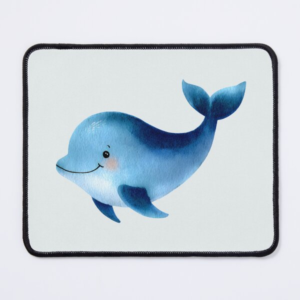 Item preview, Illustration of a beautiful blue whale in watercolor style designed and sold by OlhaBondarenko.