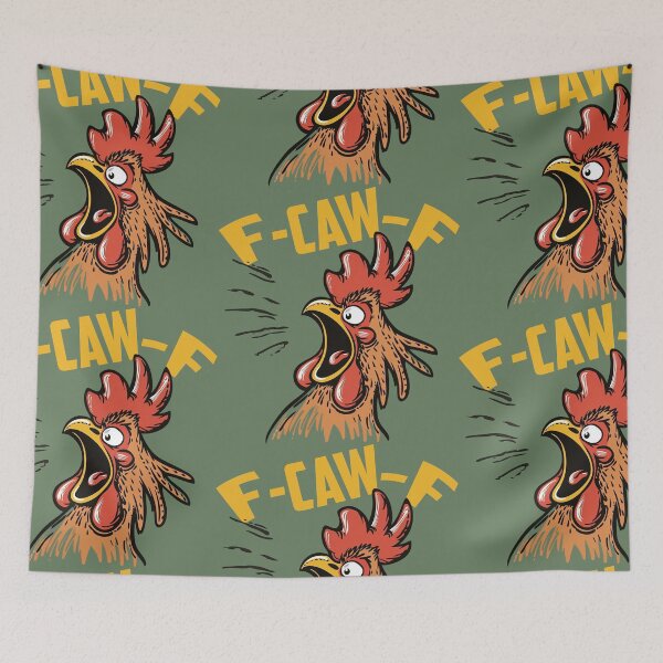 Item preview, F-CAW-F Sassy Rooster Crazy Chicken Meme designed and sold by SoccaTamam.