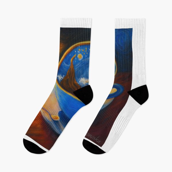 Item preview, Surreal Oil Painting T-Shirt – Hand-Painted Coffee Cup with Van Gogh Style Artwork designed and sold by Malumaluu.