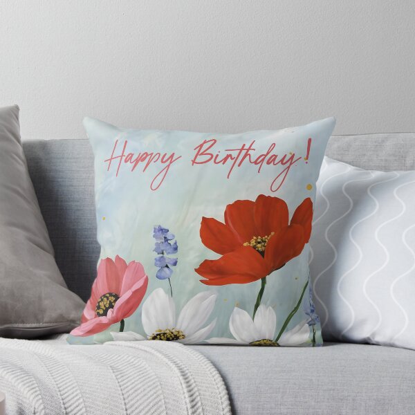 Item preview, Happy Birthday – accompanied by Garden Flowers designed and sold by EmeraldeaArt.