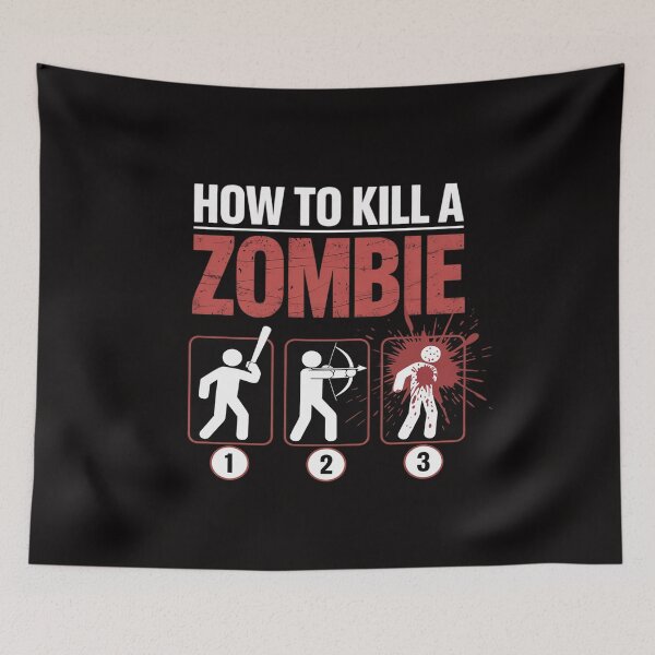 Item preview, How To Kill A Zombie Guide Halloween Humour Zombie Slayer designed and sold by itsnothatweird.