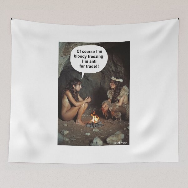 Item preview, Anti Fur Trade Cave Woman Joke designed and sold by IanBakerToons.