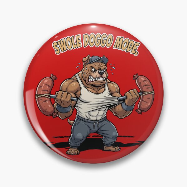 Item preview, Swole Doggo Mode - Sausage Lift | Bodybuilder Dog designed and sold by SillyPawsStudio.