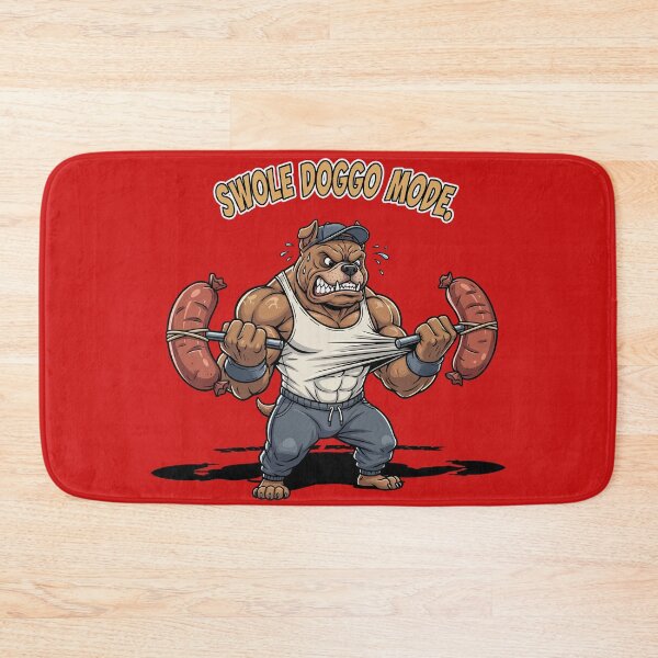 Item preview, Swole Doggo Mode - Sausage Lift | Bodybuilder Dog designed and sold by SillyPawsStudio.