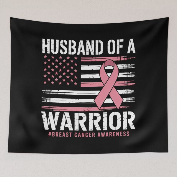 Item preview, Husband Of A Warrior Breast Cancer Awareness Support designed and sold by Sunset4Bones.