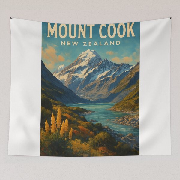 Item preview, Aoraki Mount Cook National Park New Zealand River View designed and sold by Places On Earth.