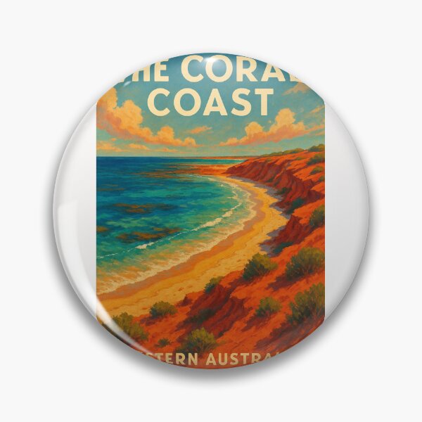 Item preview, Coral Coast Western Australia Red Cliffs and Ocean designed and sold by Places On Earth.