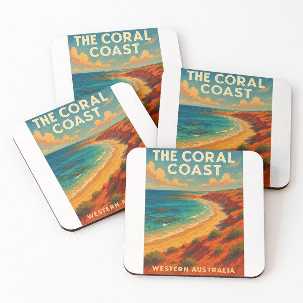 Item preview, Coral Coast Western Australia Red Cliffs and Ocean designed and sold by Places On Earth.