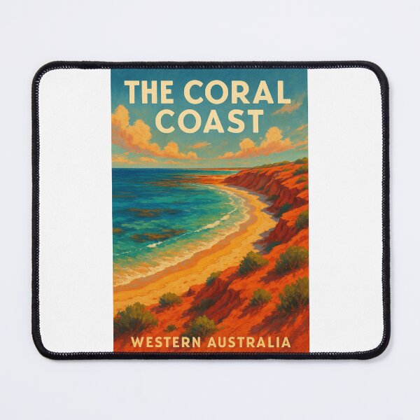 Item preview, Coral Coast Western Australia Red Cliffs and Ocean designed and sold by Places On Earth.