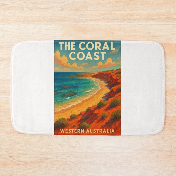 Item preview, Coral Coast Western Australia Red Cliffs and Ocean designed and sold by Places On Earth.