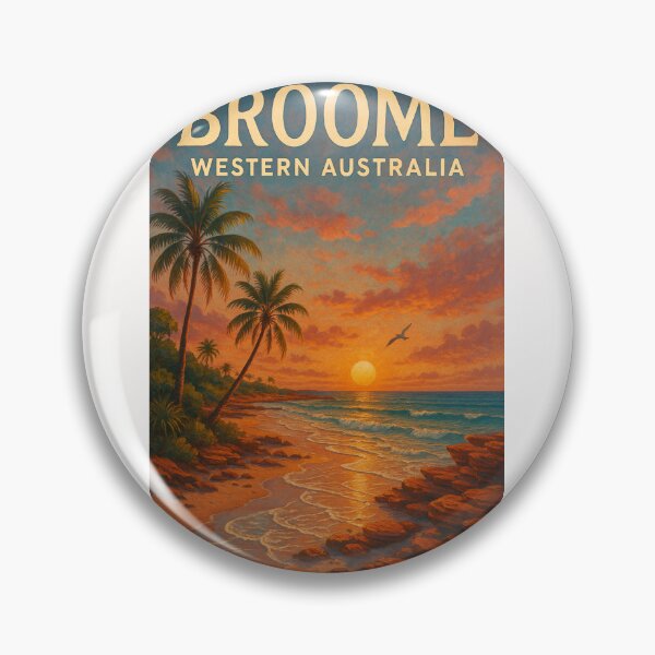 Item preview, Broome Western Australia Palm Trees and Sunset Coast designed and sold by Places On Earth.