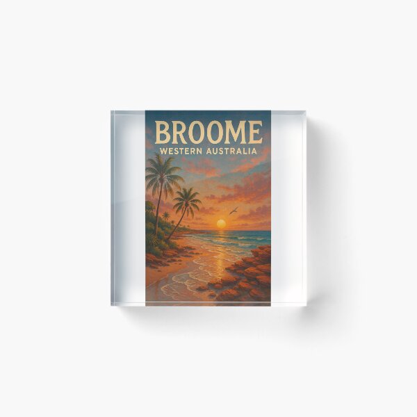 Item preview, Broome Western Australia Palm Trees and Sunset Coast designed and sold by Places On Earth.