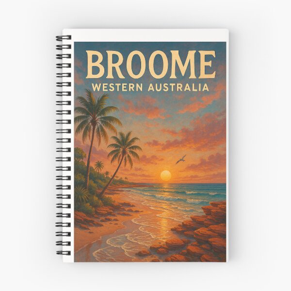 Item preview, Broome Western Australia Palm Trees and Sunset Coast designed and sold by Places On Earth.