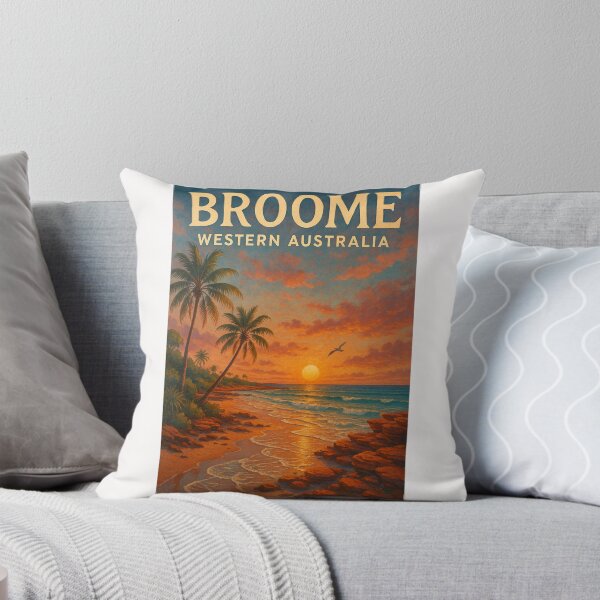 Item preview, Broome Western Australia Palm Trees and Sunset Coast designed and sold by Places On Earth.