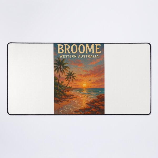 Item preview, Broome Western Australia Palm Trees and Sunset Coast designed and sold by Places On Earth.