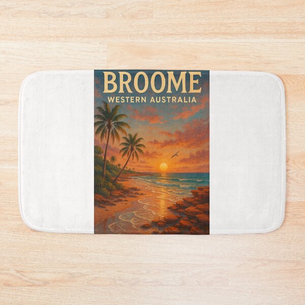 Item preview, Broome Western Australia Palm Trees and Sunset Coast designed and sold by Places On Earth.