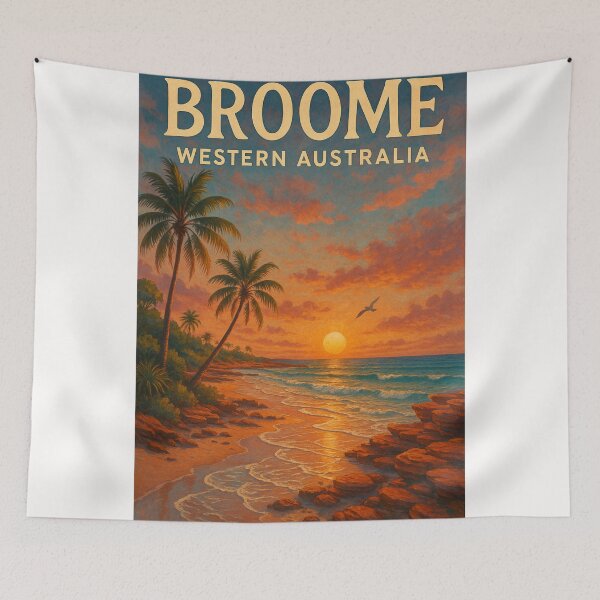 Item preview, Broome Western Australia Palm Trees and Sunset Coast designed and sold by Places On Earth.