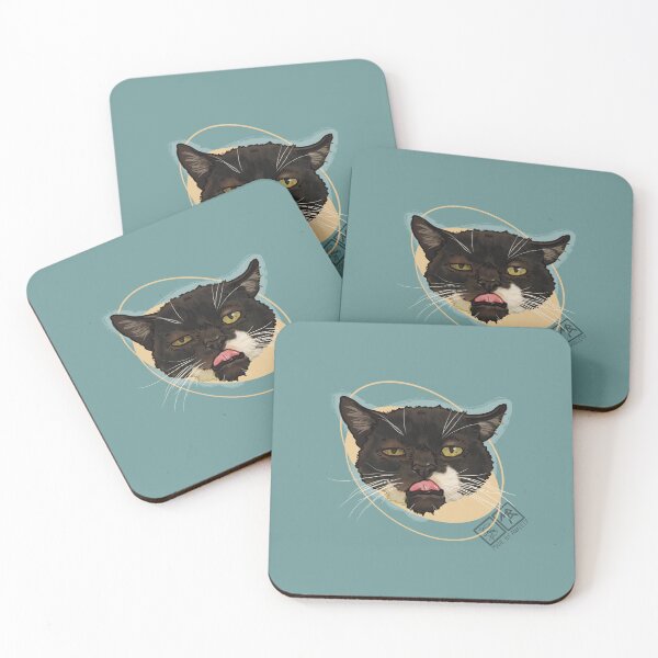 Item preview, Bobby the Timid Rescue Cat – Heartwarming Adopted Cat Sticker designed and sold by Made-by-Anxiety.