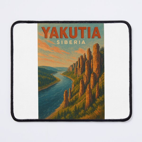 Item preview, Lena Pillars Yakutia Siberia Cliff Formations and River designed and sold by Places On Earth.