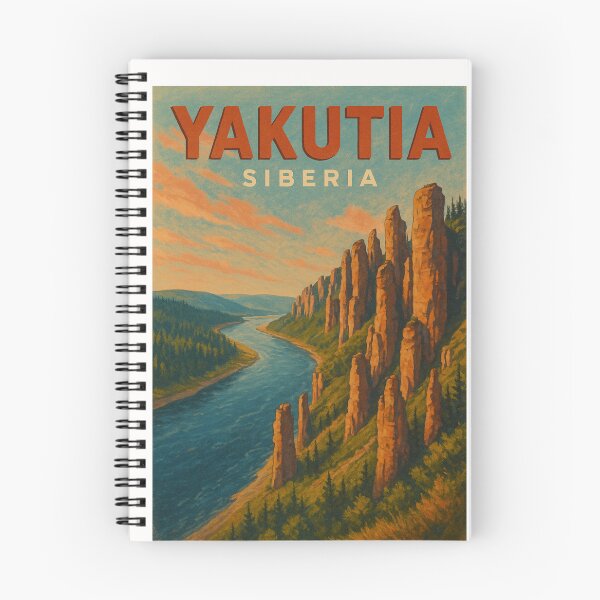 Item preview, Lena Pillars Yakutia Siberia Cliff Formations and River designed and sold by Places On Earth.
