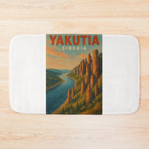 Item preview, Lena Pillars Yakutia Siberia Cliff Formations and River designed and sold by Places On Earth.