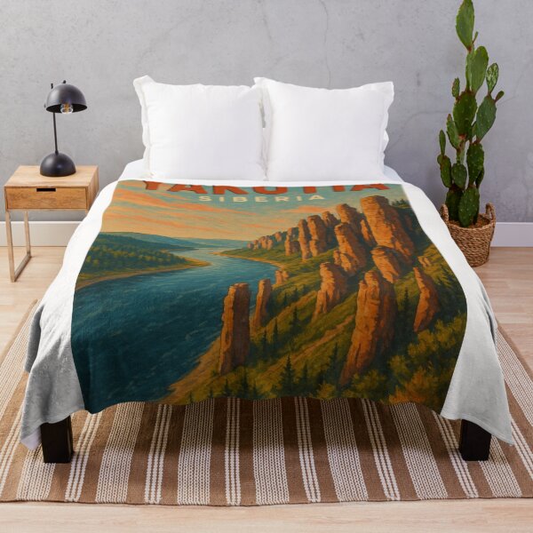 Item preview, Lena Pillars Yakutia Siberia Cliff Formations and River designed and sold by Places On Earth.