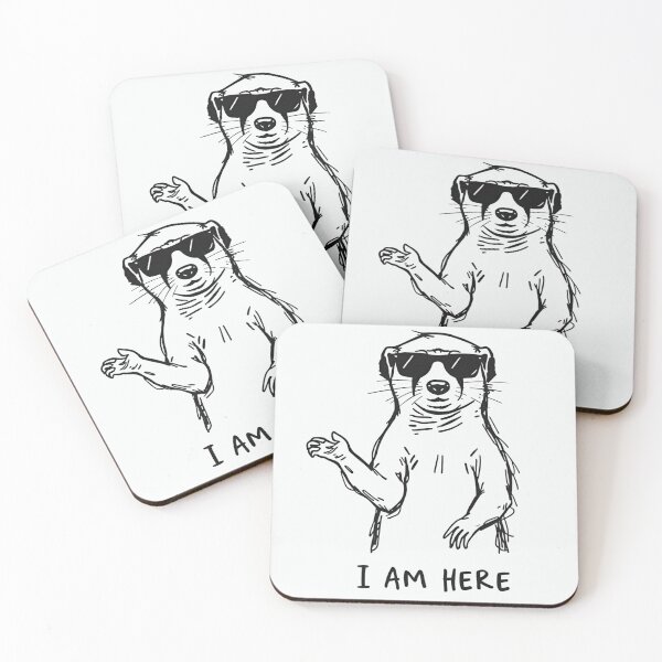 Item preview, I Am Here – Funny mongoose design with sunglasses simple designed and sold by ParaSiempreS.