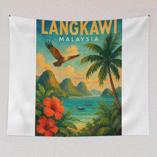 Item preview,  Langkawi Hibiscus Coast with Eagle – Malaysia designed and sold by Places On Earth.