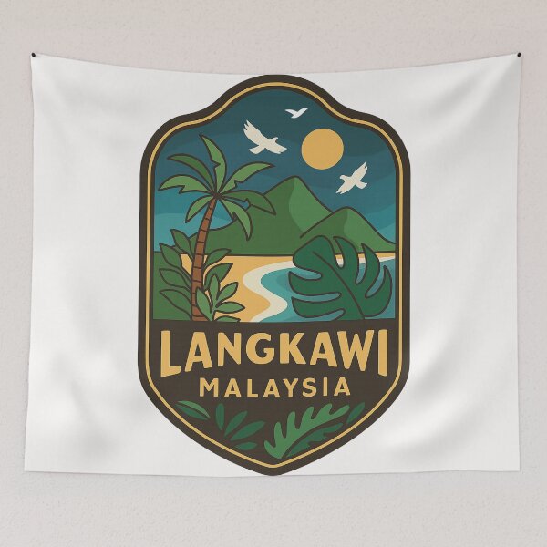 Item preview,  Langkawi Scenic Crest with Tropics and Birds – Malaysia designed and sold by Places On Earth.