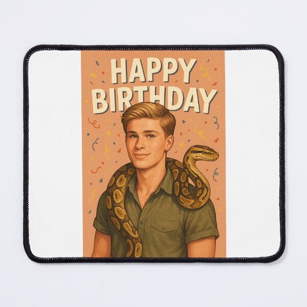 Item preview,  Robert Irwin Happy Birthday Celebration with Snake and Confetti designed and sold by Places On Earth.