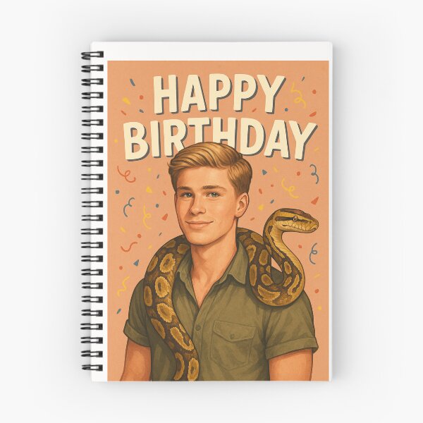 Item preview, Robert Irwin Happy Birthday Celebration with Snake and Confetti designed and sold by Places On Earth.