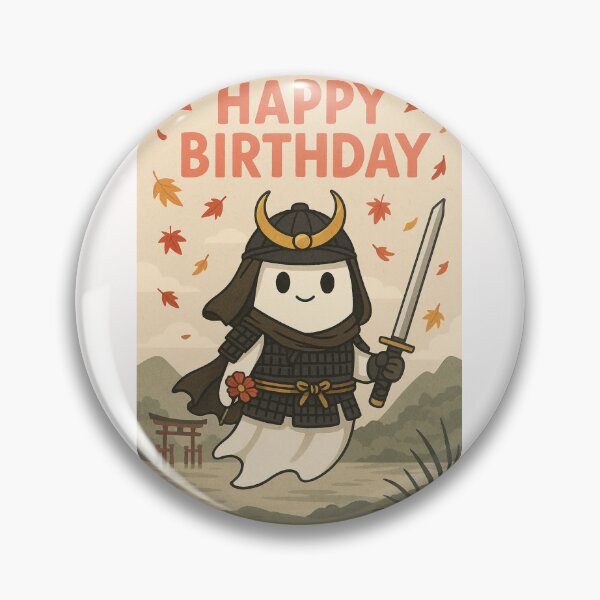 Item preview, Ghost of Tsushima Ghost Samurai Character with Sword Happy Birthday designed and sold by Places On Earth.