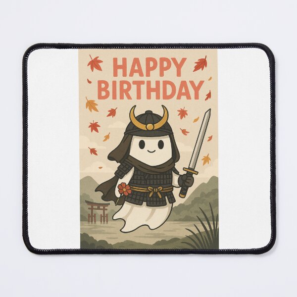 Item preview, Ghost of Tsushima Ghost Samurai Character with Sword Happy Birthday designed and sold by Places On Earth.