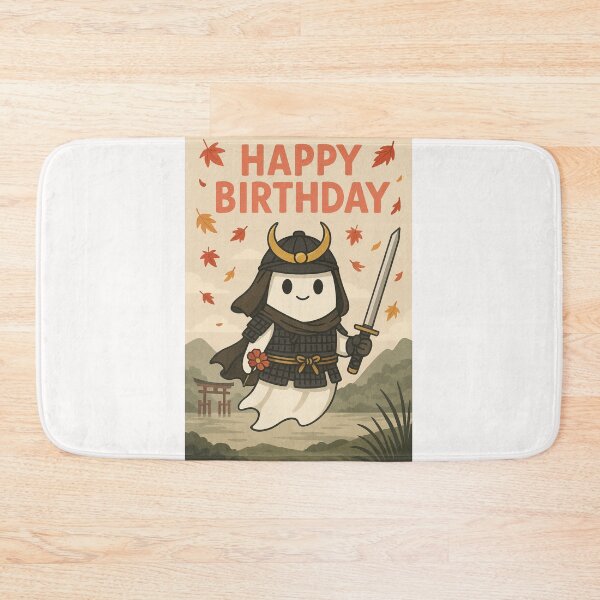 Item preview, Ghost of Tsushima Ghost Samurai Character with Sword Happy Birthday designed and sold by Places On Earth.