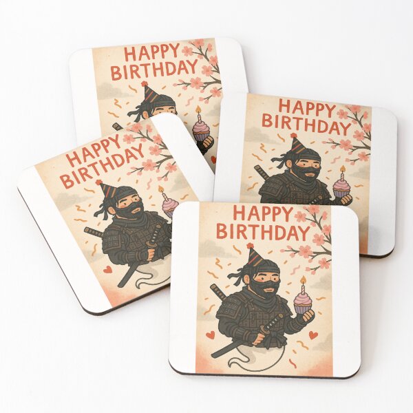 Item preview,  Ghost of Tsushima Birthday Ninja – Happy Birthday Cupcake Celebration designed and sold by Places On Earth.