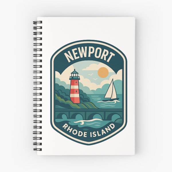 Item preview, Insignia costera de Newport: Escena del faro de Rhode Island designed and sold by Places On Earth.