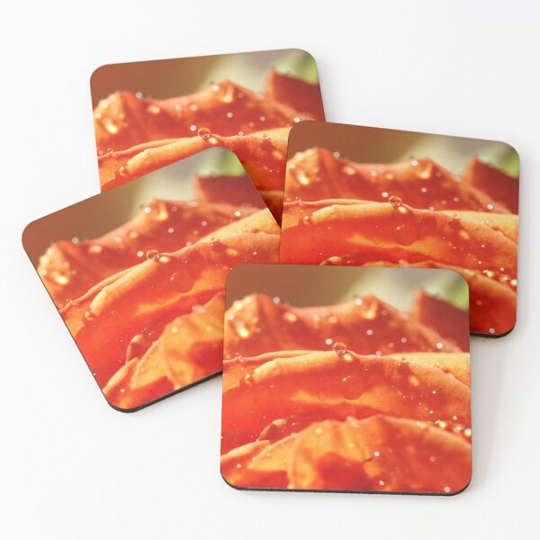 Item preview, Sunkissed Orange Rose - Fiery Floral Macro with Morning Dewdrops designed and sold by Luminari Creations.
