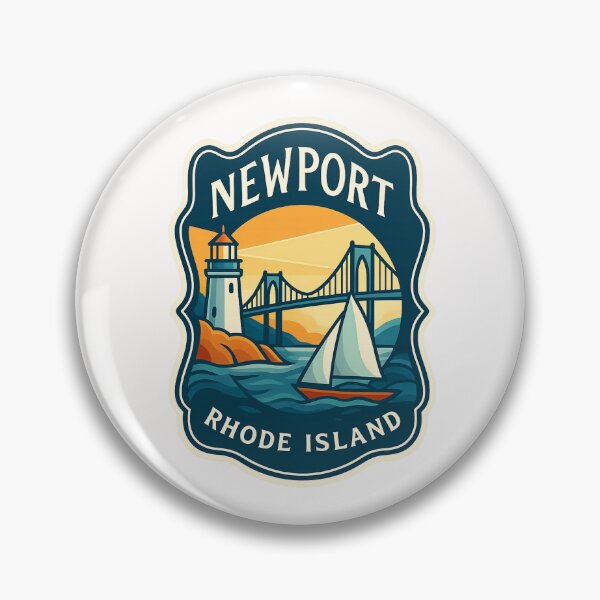 Item preview,  Newport Sunset Crest – Rhode Island Bridge and Bay designed and sold by Places On Earth.