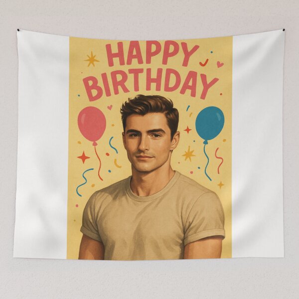 Item preview, Dave Franco Birthday with Balloons – Bright Celebration designed and sold by Places On Earth.