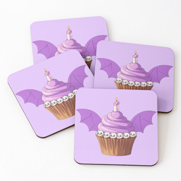 Item preview, Spooky Halloween Cupcake with Candle and Skulls designed and sold by Ivy-Triggs.