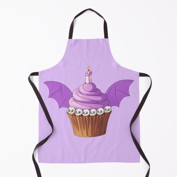 Item preview, Spooky Halloween Cupcake with Candle and Skulls designed and sold by Ivy-Triggs.