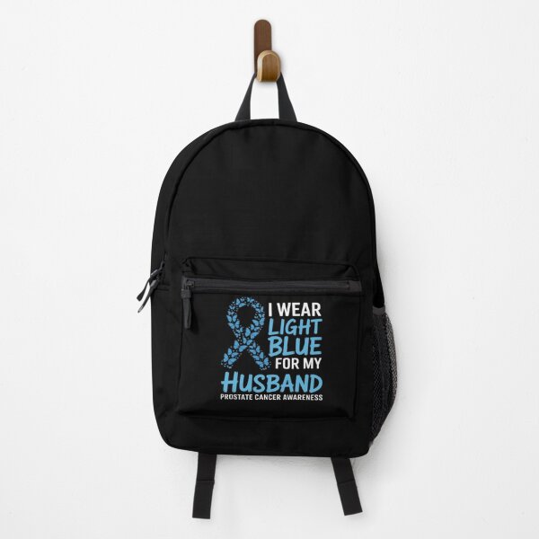Item preview, I WEAR LIGHT BLUE FOR MY HUSBAND - Prostate cancer awareness designed and sold by BlackStars3Neon.
