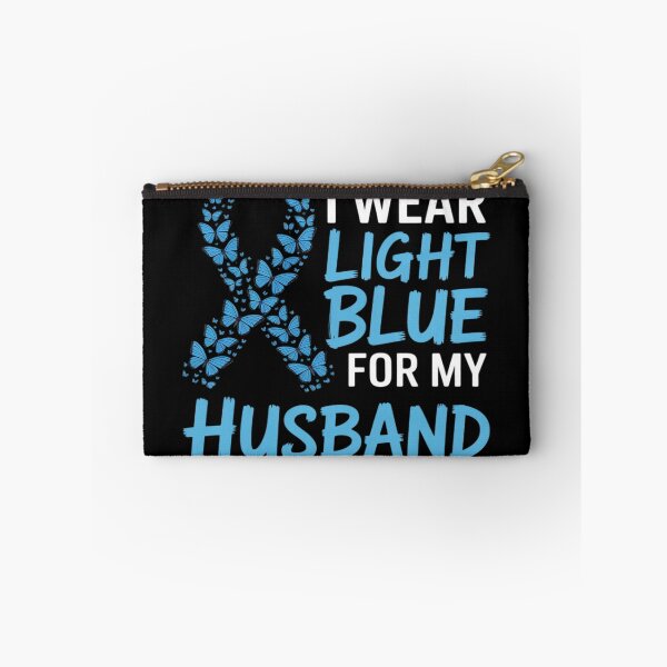 Item preview, I WEAR LIGHT BLUE FOR MY HUSBAND - Prostate cancer awareness designed and sold by BlackStars3Neon.