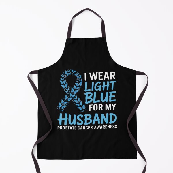 Item preview, I WEAR LIGHT BLUE FOR MY HUSBAND - Prostate cancer awareness designed and sold by BlackStars3Neon.