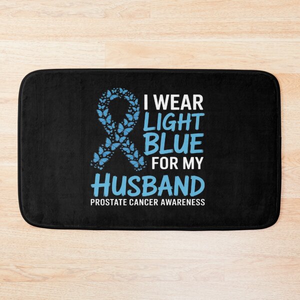 Item preview, I WEAR LIGHT BLUE FOR MY HUSBAND - Prostate cancer awareness designed and sold by BlackStars3Neon.