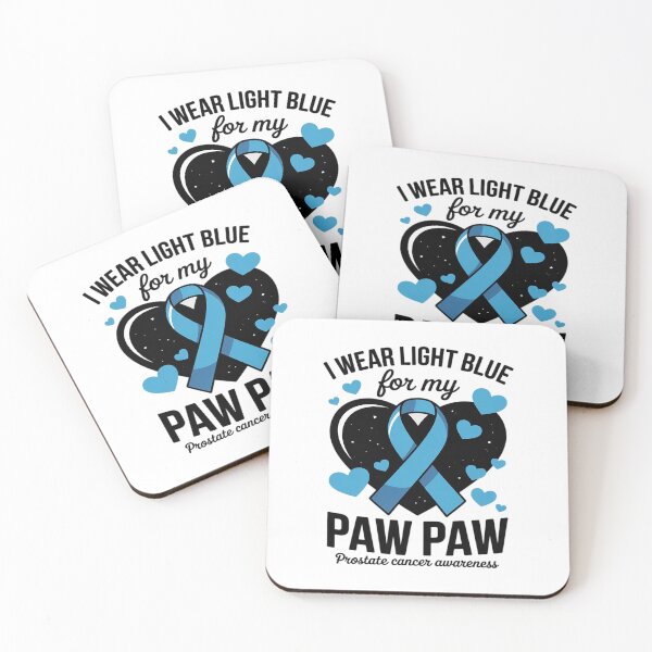 Item preview, I Wear Light Blue For My Paw Paw Prostate Cancer Awareness designed and sold by BlackStars3Neon.